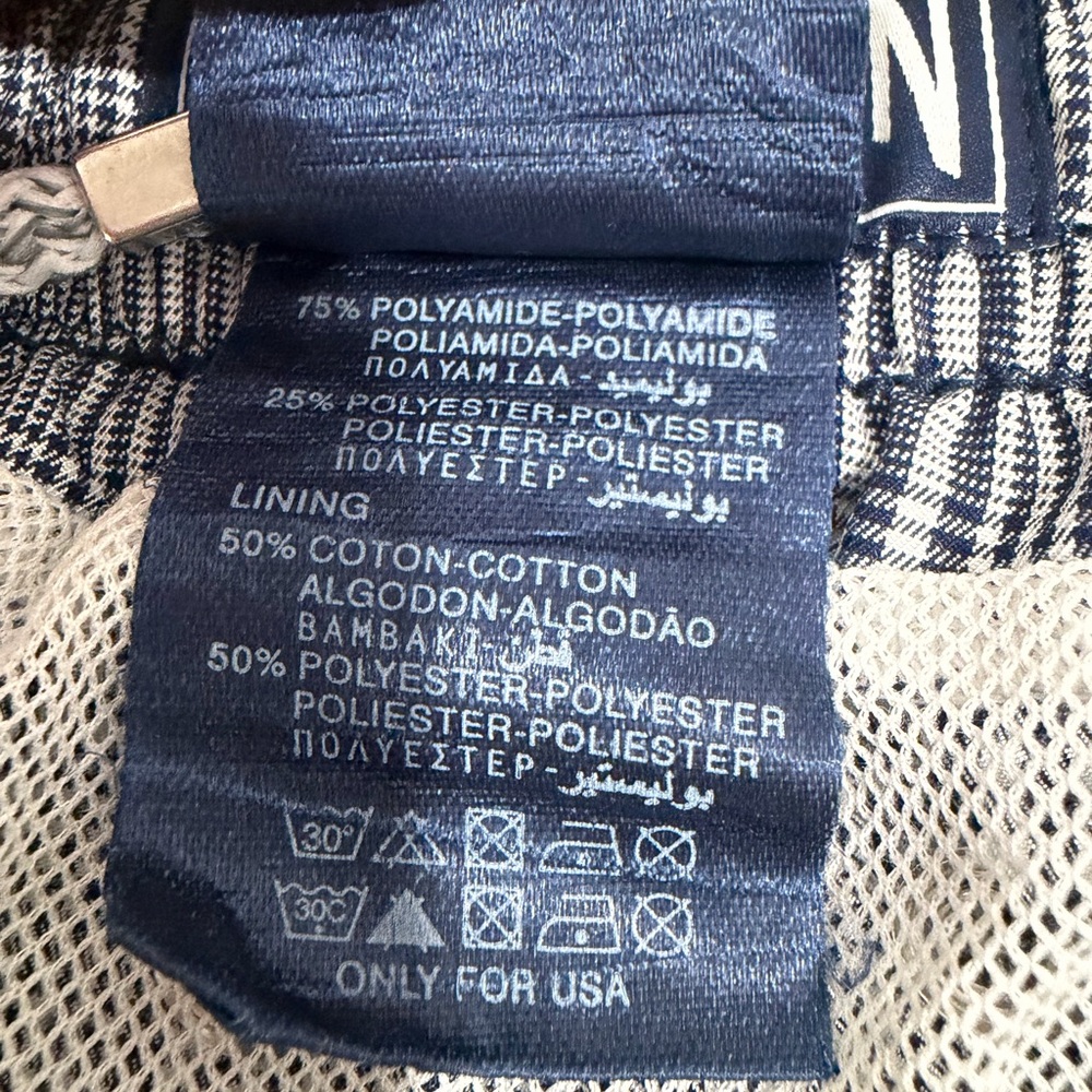 Vilebrequin Navy & White Plaid Swim Trunks - Picture 3 of 13